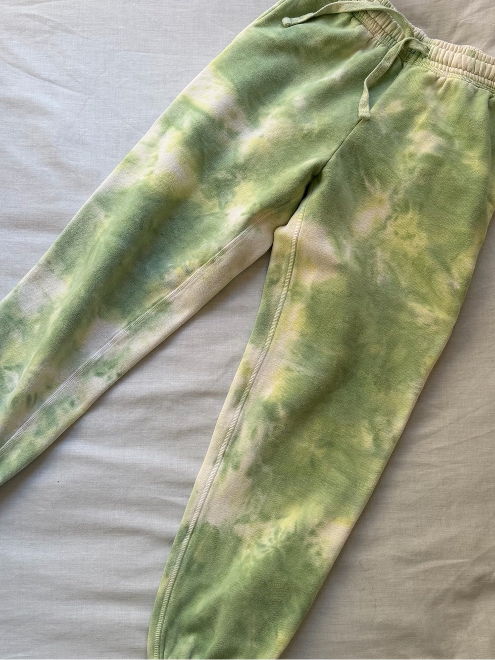 Women’s Recycled Fleece Classic Sweatpants Green Storm Wash XS